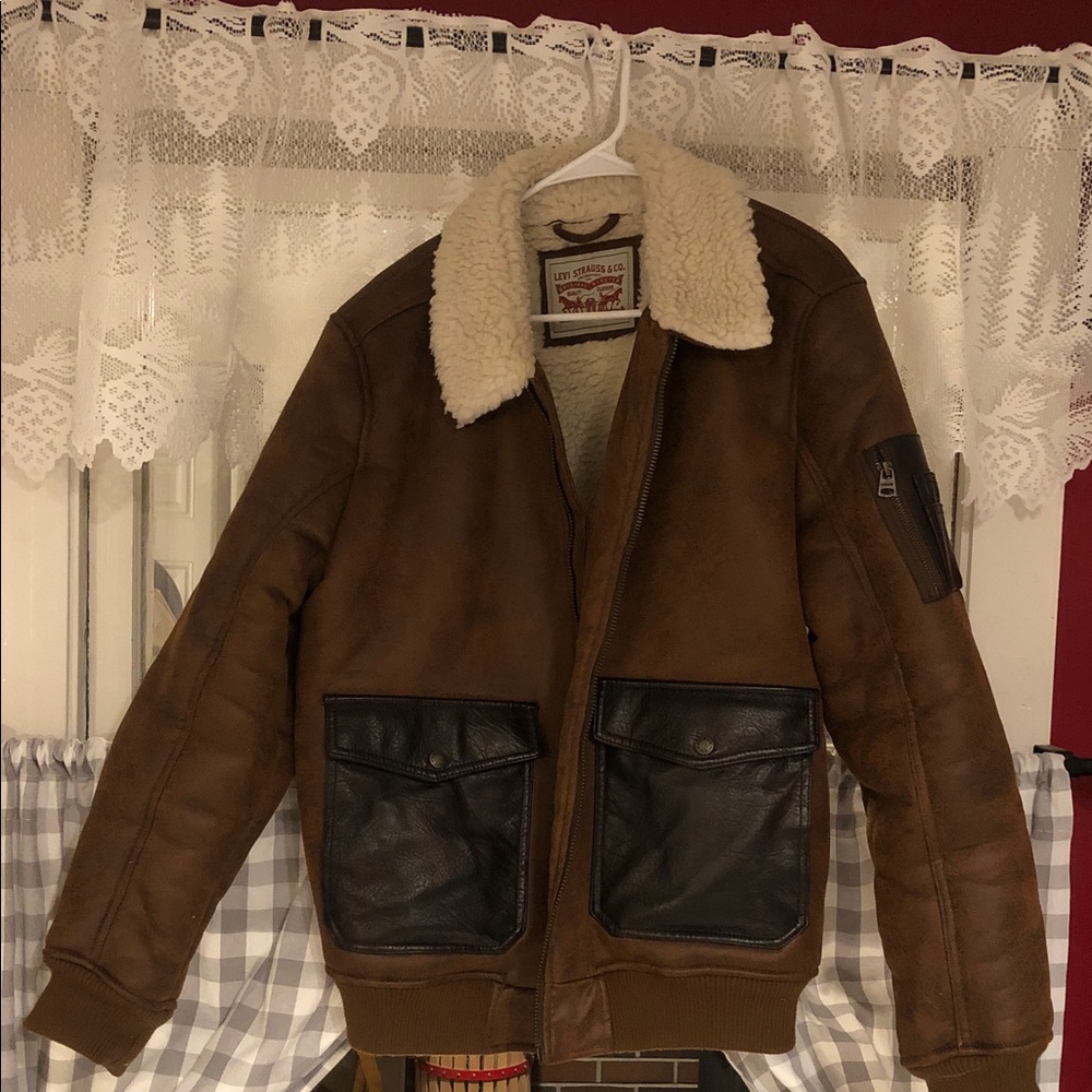 Levi's Bomber Jacket with Cream Collar